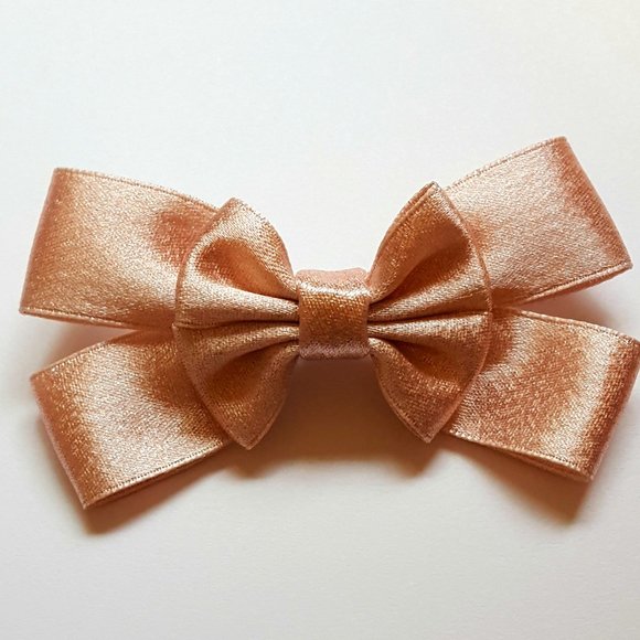 Rose Gold Hair Bow - Picture 3 of 4